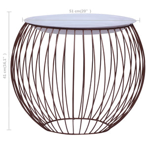 vidaXL Coffee Table Golden Ø 51 cm