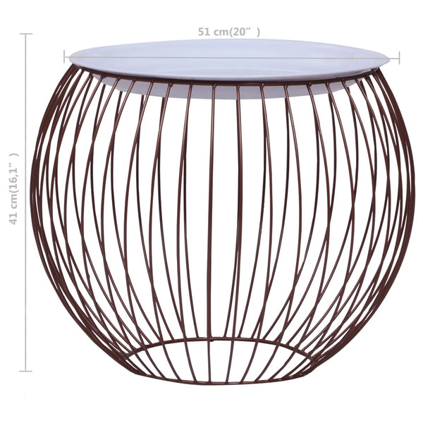 vidaXL Coffee Table Golden Ø 51 cm