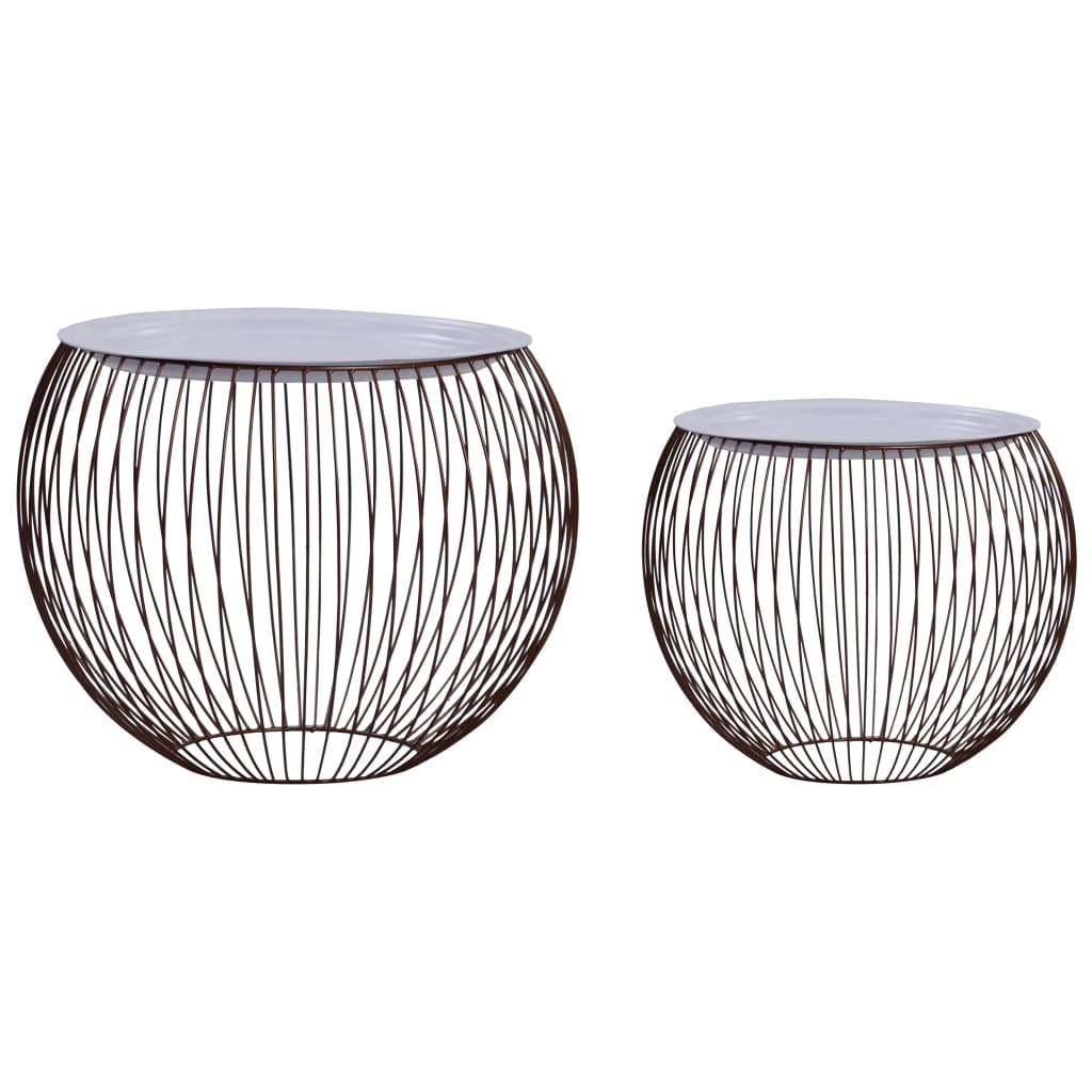 vidaXL Coffee Table 2 pcs Golden