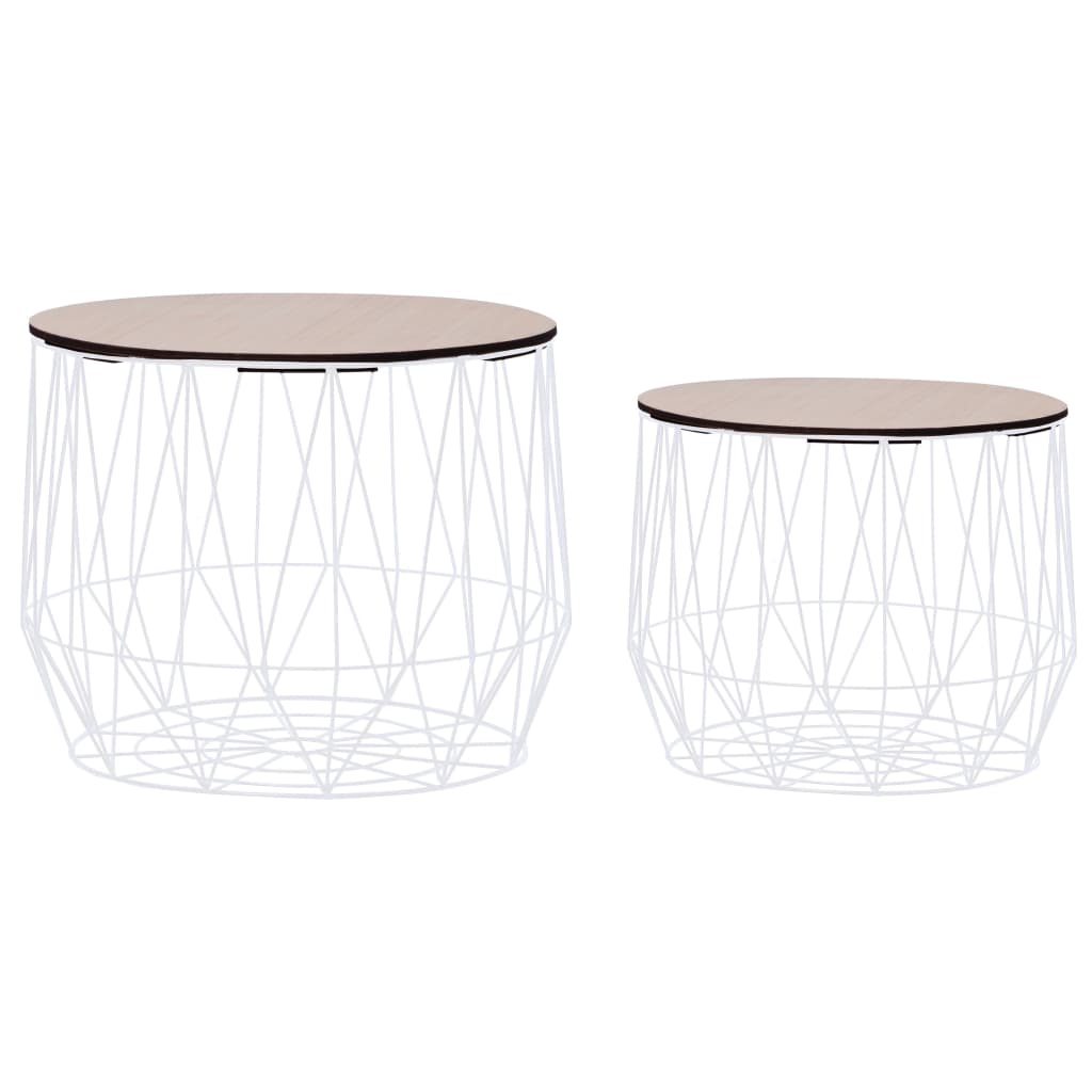 vidaXL Coffee Tables 2 pcs. White