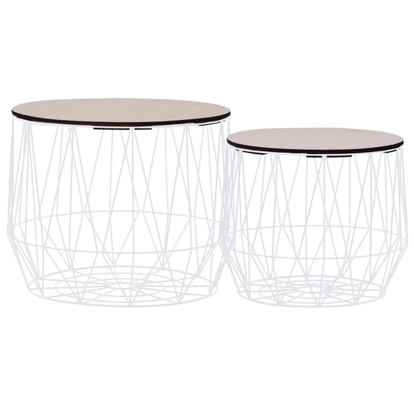 vidaXL Coffee Tables 2 pcs. White