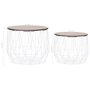 vidaXL Coffee Tables 2 pcs. White