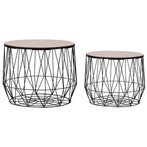vidaXL Coffee Tables 2 pcs Black