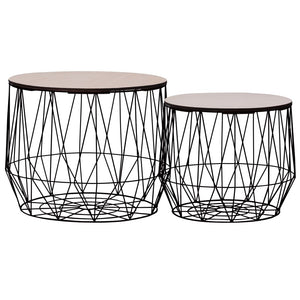vidaXL Coffee Tables 2 pcs Black