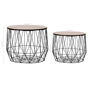 vidaXL Coffee Tables 2 pcs Black
