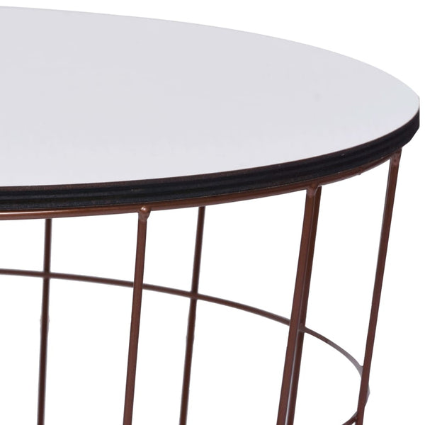 vidaXL Coffee Table Golden Ø 40 cm