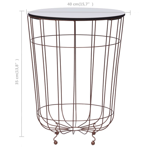 vidaXL Coffee Table Golden Ø 40 cm