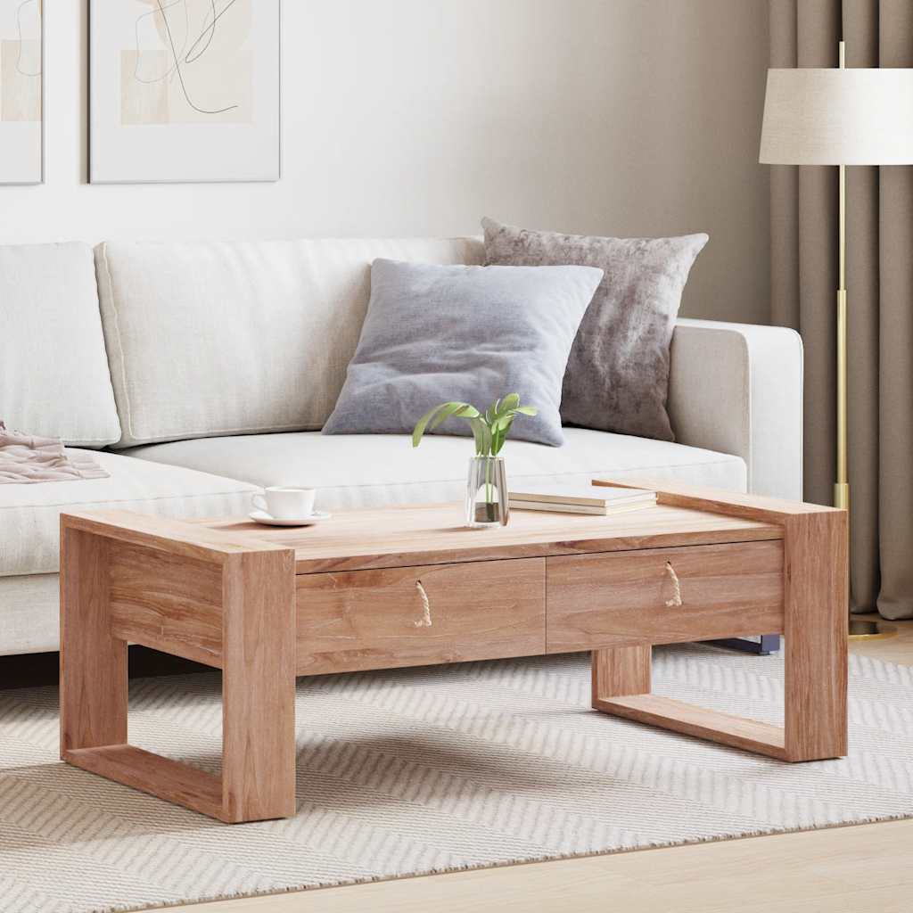 vidaXL Coffee Table 110×60×40 cm Solid Teak Wood