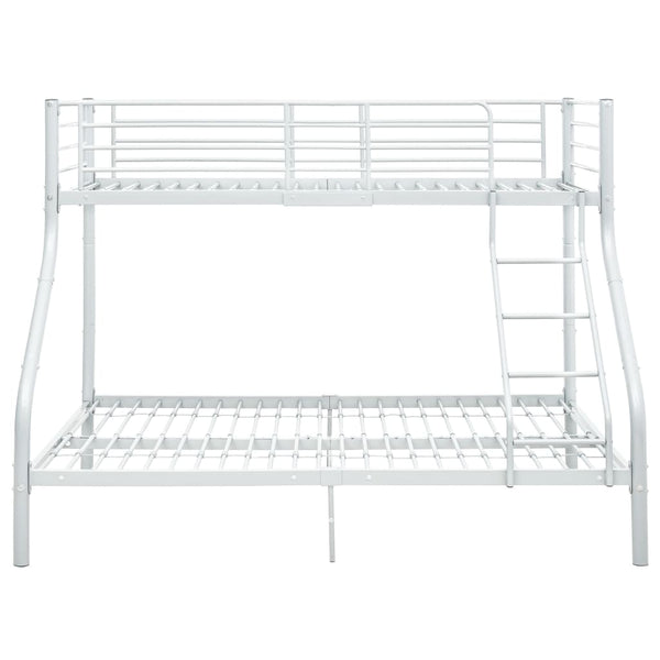 vidaXL Bunk Bed Frame White Metal 140x200 cm/90x200 cm