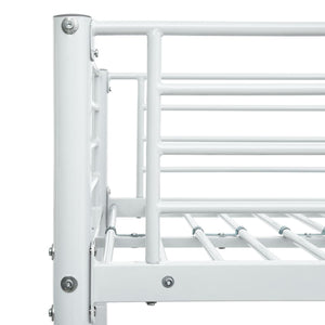 vidaXL Bunk Bed Frame White Metal 140x200 cm/90x200 cm