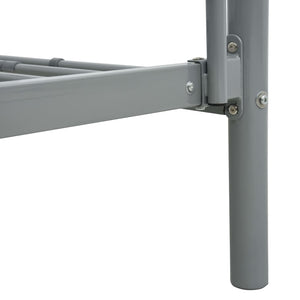 vidaXL Bunk Bed Frame Grey Metal 140x200 cm/90x200 cm