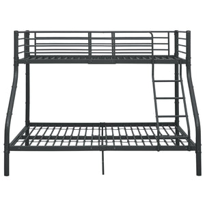vidaXL Bunk Bed Frame Black Metal 140x200 cm/90x200 cm