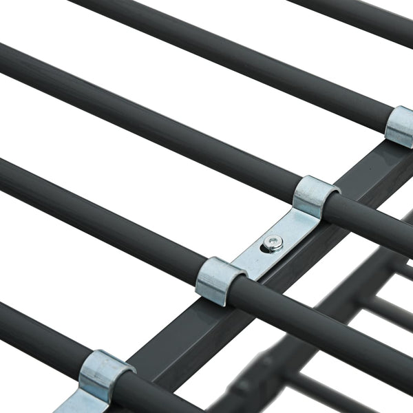 vidaXL Bunk Bed Frame Black Metal 140x200 cm/90x200 cm
