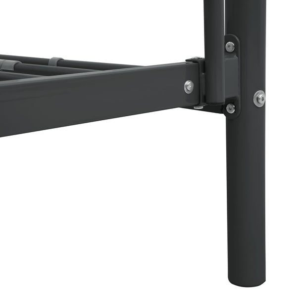 vidaXL Bunk Bed Frame Black Metal 140x200 cm/90x200 cm