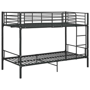 vidaXL Bunk Bed Black Metal 90x200 cm