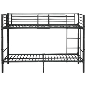 vidaXL Bunk Bed Black Metal 90x200 cm
