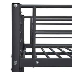 vidaXL Bunk Bed Black Metal 90x200 cm