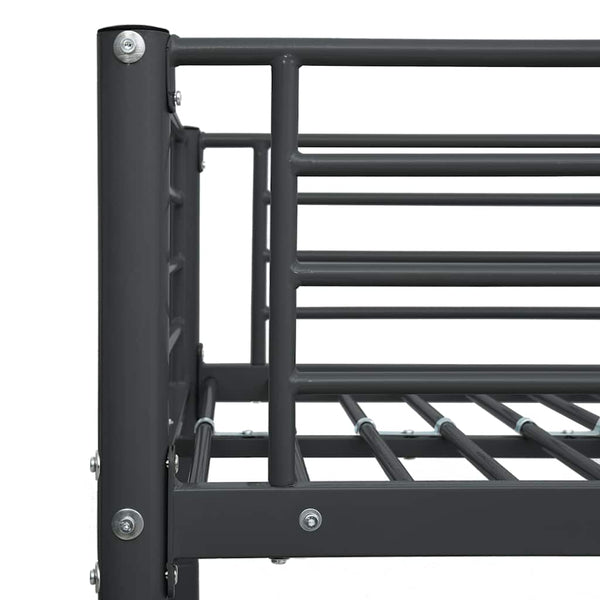 vidaXL Bunk Bed Black Metal 90x200 cm