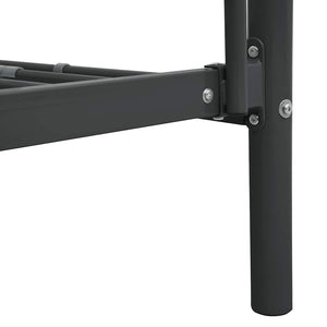 vidaXL Bunk Bed Black Metal 90x200 cm