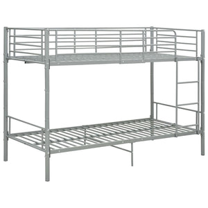 vidaXL Bunk Bed Grey Metal 90x200 cm