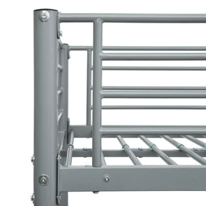 vidaXL Bunk Bed Grey Metal 90x200 cm