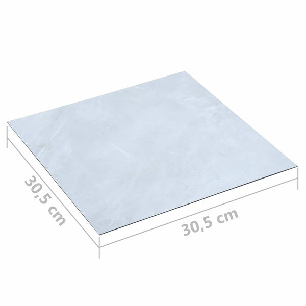 vidaXL Floor Planks 55 pcs White 5.11 m² PVC