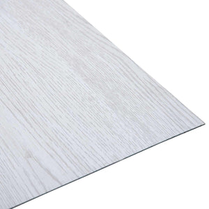 vidaXL Flooring Planks 5.11 m² 55 pcs PVC White Wood