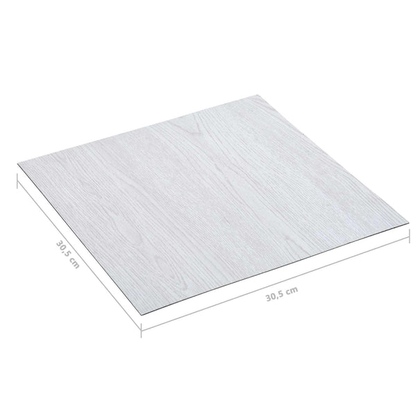 vidaXL Flooring Planks 5.11 m² 55 pcs PVC White Wood