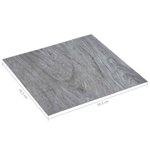 vidaXL Flooring Planks 55 pcs Light Grey 5.11 m² PVC