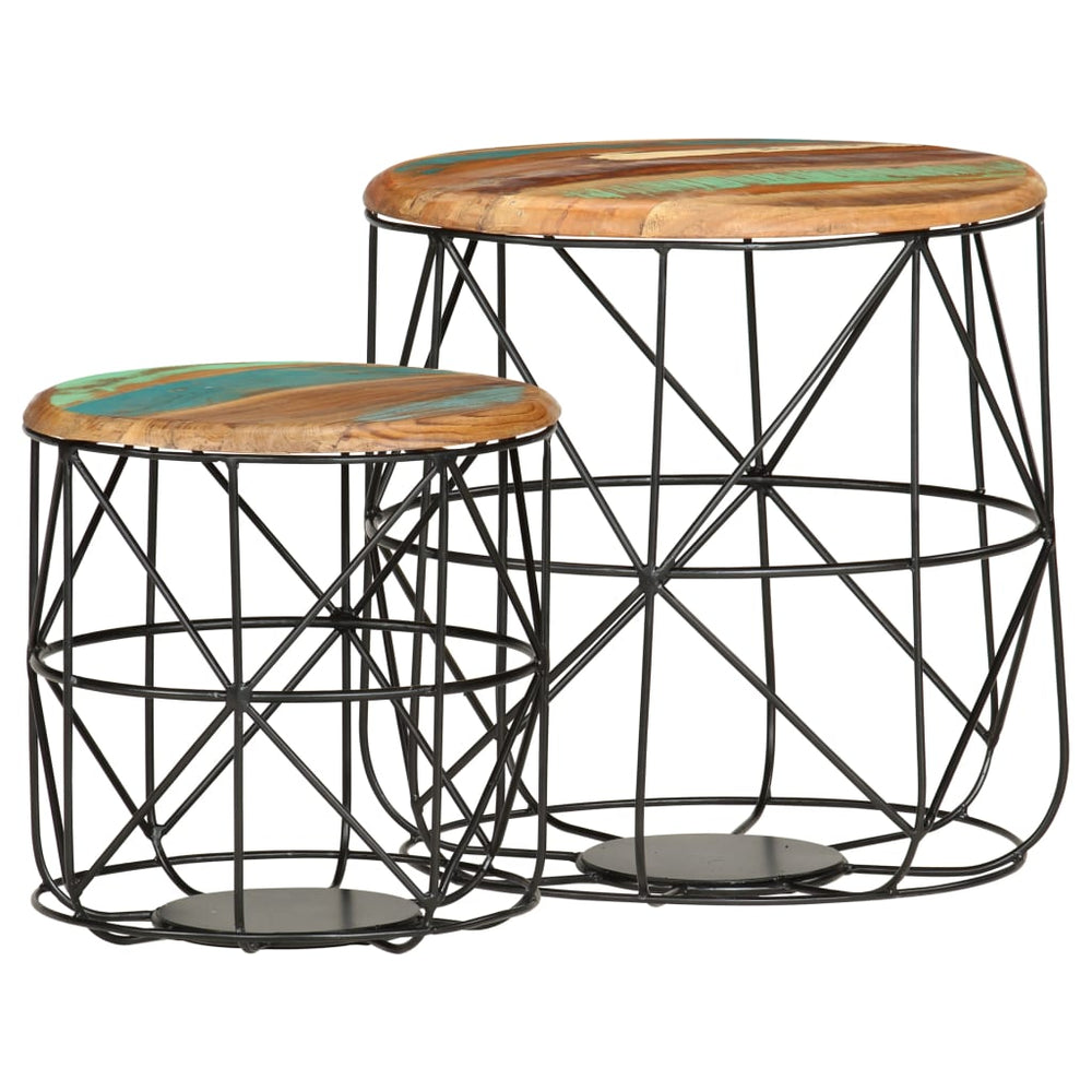 vidaXL Coffee Tables 2 pcs. Solid Reclaimed Wood