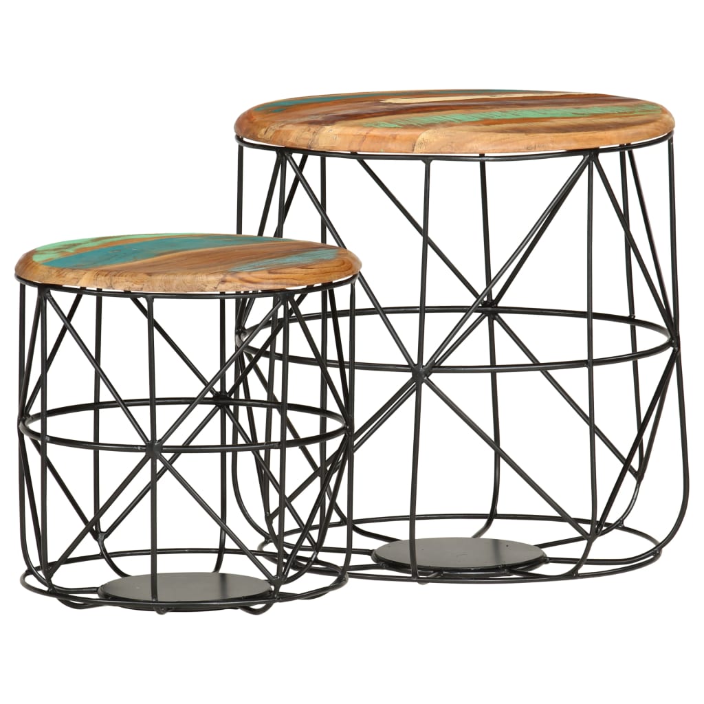 vidaXL Coffee Tables 2 pcs. Solid Reclaimed Wood