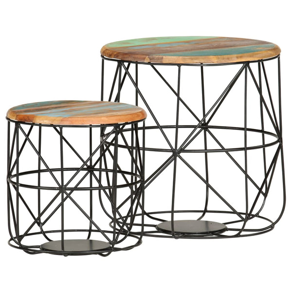 vidaXL Coffee Tables 2 pcs. Solid Reclaimed Wood