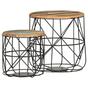 vidaXL Coffee Tables 2 pcs. Solid Reclaimed Wood