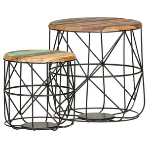 vidaXL Coffee Tables 2 pcs. Solid Reclaimed Wood