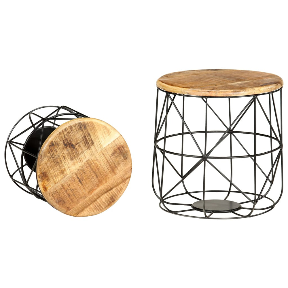 vidaXL Coffee Tables 2 pcs Solid Mango Wood