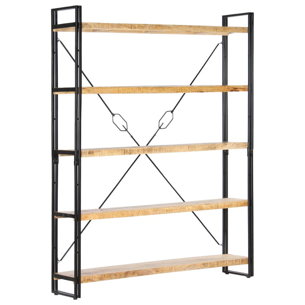 vidaXL Bookcase with 5 Shelves 140x30x180 cm Solid Mango Wood