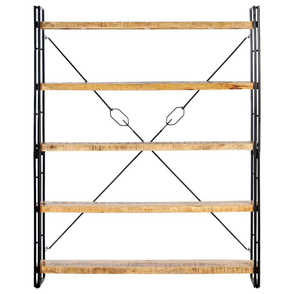 vidaXL Bookcase with 5 Shelves 140x30x180 cm Solid Mango Wood