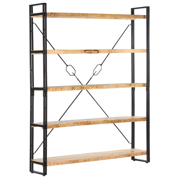 Bücherregal 5 Fächer 140x30x180 cm Mango Massivholz