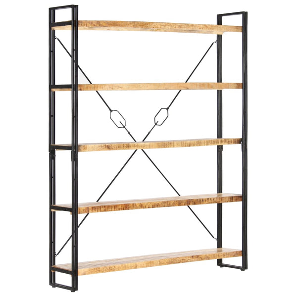 vidaXL Bookcase with 5 Shelves 140x30x180 cm Solid Mango Wood