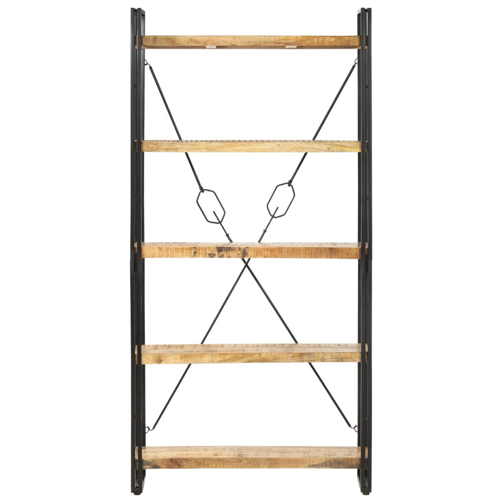 vidaXL Bookcase with 5 Shelves 90x30x180 cm Solid Mango Wood