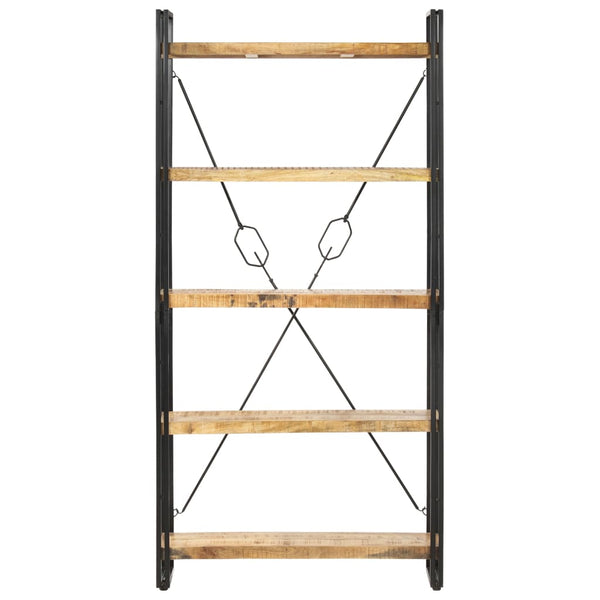 vidaXL Bookcase with 5 Shelves 90x30x180 cm Solid Mango Wood