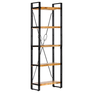 Bücherregal 5 Fächer 60 x 30 x 180 cm Mango Massivholz