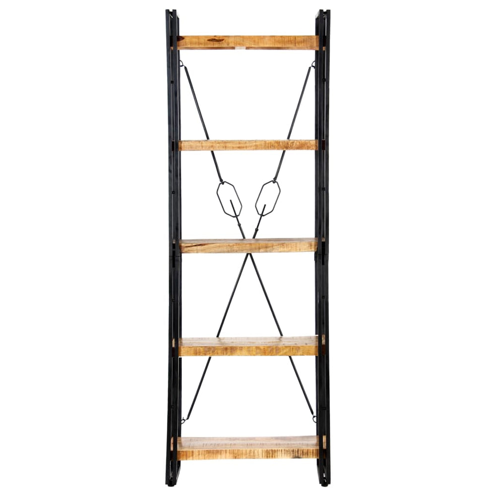 vidaXL Bookcase with 5 Shelves 60 x 30 x 180 cm Solid Mango Wood
