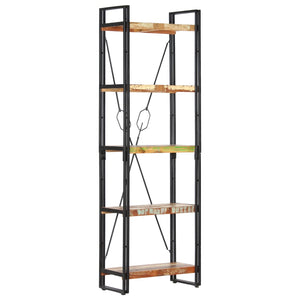 vidaXL Bookcase 5 Tiers 60x30x180 cm Solid Reclaimed Wood