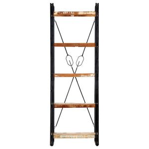 vidaXL Bookcase 5 Tiers 60x30x180 cm Solid Reclaimed Wood