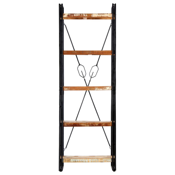 Bücherregal 5 Fächer 60x30x180 cm Altholz Massiv