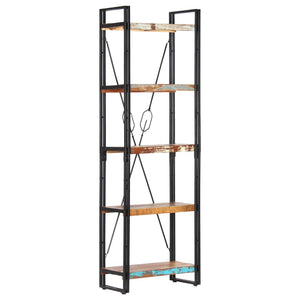 vidaXL Bookcase 5 Tiers 60x30x180 cm Solid Reclaimed Wood