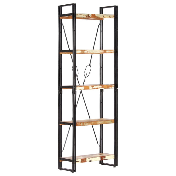 vidaXL Bookcase 5 Tiers 60x30x180 cm Solid Reclaimed Wood