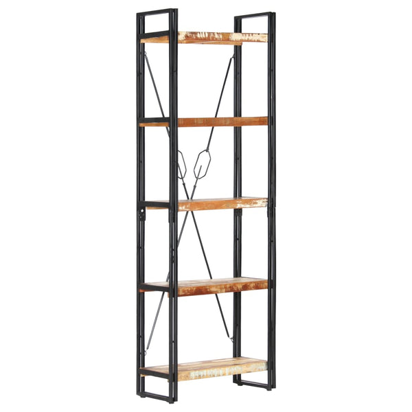 vidaXL Bookcase 5 Tiers 60x30x180 cm Solid Reclaimed Wood