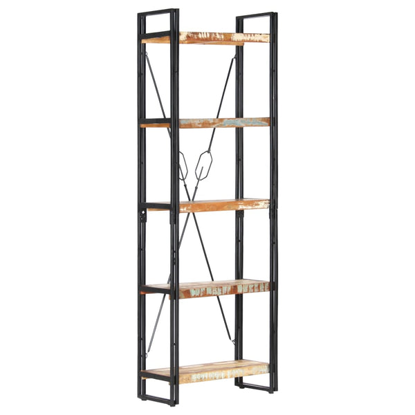 vidaXL Bookcase 5 Tiers 60x30x180 cm Solid Reclaimed Wood